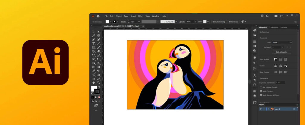 Иллюстрация в Adobe Illustrator